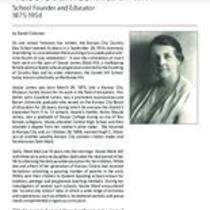 Biography of Vassie James Ward Hill (1875-1954), School Founder and Educator