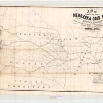 A Map Exhibiting the Locality of the Nebraska Gold Mines and the Routes Thereto