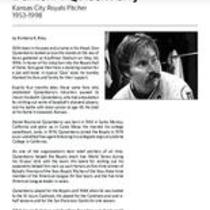 Biography of Daniel R. Quisenberry (1953-1998),  Kansas City Royals Pitcher