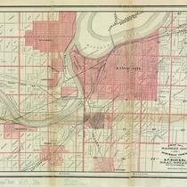 Map of Kansas City and Suburban Towns