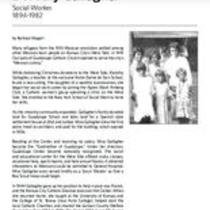 Biography of Dorothy Gallagher (1894-1982), Social Worker
