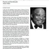 Biography of William (Count) Basie (1904-1984), Pianist and Bandleader