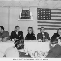 Sally Rand and Others at Banquet Table