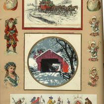 Advertising Card Scrapbook Page 78 with Christmas Cards