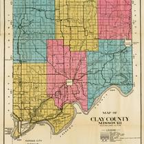 Map of Clay County Missouri