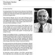 Biography of Frank Morgan (1926-1993), Developer and Banker