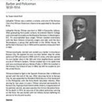 Biography of Lafayette A. Tillman (1859-1914), Barber, Soldier, and Policeman
