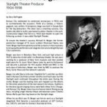 Biography of Richard H. Berger (1904-1998),  Starlight Theater Producer