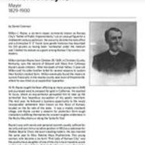 Biography of Milton J. Payne  (1829-1900), Mayor
