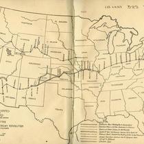 Sketch Map of the United States Showing the Proposed Old Trails Road