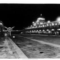 Airplane and Terminal Building, Night