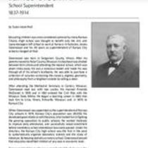 Biography of James M. Greenwood (1837-1914), School Superintendent
