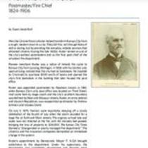Biography of Francis A. Foster (1824-1906), Postmaster and Fire Chief