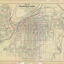 Map of Kansas City Showing Wards and Precincts