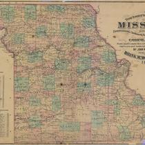 Township & Railroad Map of Missouri: Showing Congressional Townships, Principal Towns, Post Offices, Streams