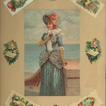 Advertising Card Scrapbook Page 51 with Women