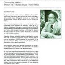 Biography of Theron B. Watkins (1877-1950) and Bruce Watkins (1924-1980),  Community Leaders