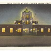 Passenger Station, Night View, Kansas City Municipal Airport