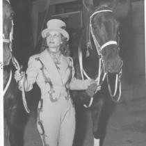 Costumed Woman with Horses