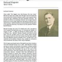 Biography of Bernard Corrigan (1847-1914), Railroad Magnate