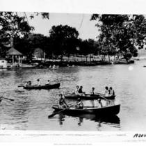 People Canoeing on Fairmont Park Lake
