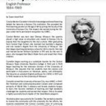 Biography of Carolyn Benton Cockefair (1884-1969), English Professor