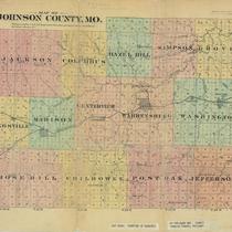 Map of Johnson County, MO