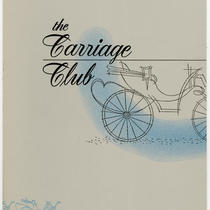 The Carriage Club Menu Cover