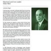 Biography of  Louis S. Rothschild (1900-1984),  Merchant and Civic Leader